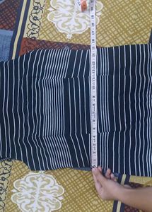 black dress with white stripes