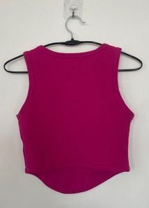 Hot Pink Textured Corset Top
