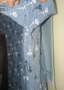 Blue Floral Print Nighty