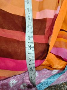Vibrant Striped Wrap Dress korean imported