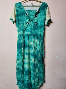 Mustard Yellow A-line Dress