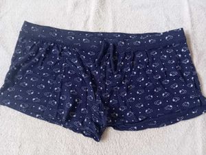 Cute Navy Sleep Shorts with Food Print