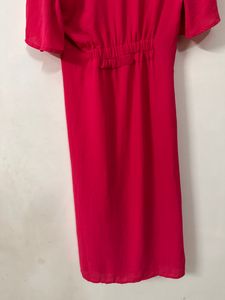 Pink Casual Midi For Everyday Wear