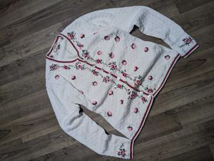 Floral Embroidered Cardigan