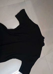 Chic Black Mock Neck Top