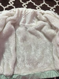 Mint Green &amp; White Bomber Jacket