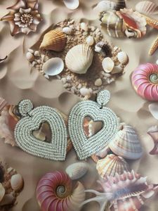 Beaded Heart Earrings