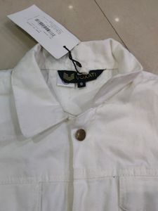 G1 Men's White Denim Jacket S Size
