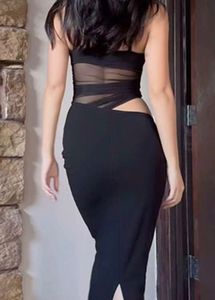Black Cut Out Maxi Dress