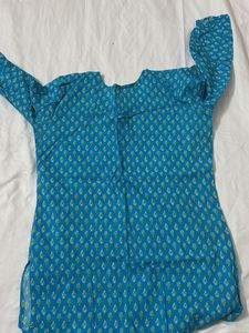 Blue Printed Kurta