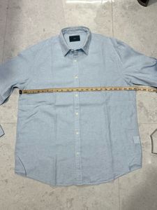 Light Blue Linen Mens Shirt
