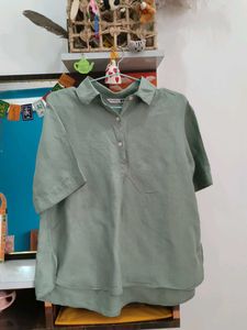 Stylish Green Collared Shirt