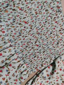 Floral Smocked Square Neck Top