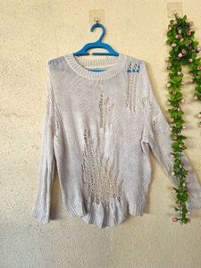 Distressed Knit Sweater
