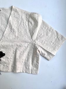 Embroidered Cropped Bolero Jacket