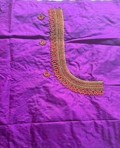 Purple Embroidered Blouse Piece