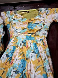 Floral Anarkali Kurta set with dupatta
