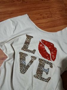 White 'LOVE' Graphic Tee