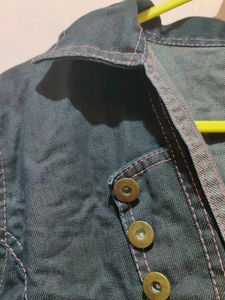 Black CROP DENIM JACKET