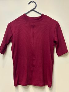 Maroon Casual Top