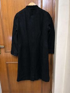 Winter Warm Black Midi Dress