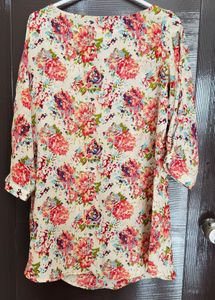 Floral Print Sheer Top