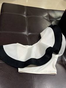 Unique and Stylish White & Black Mesh Top