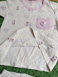 Cute Bear Print Pajama Set