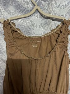 American Eagle Smocked Y2k Top