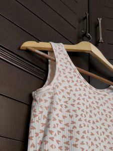 Cute Heart Print Sleeveless Tank Top