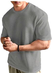 Men's Grey Waffle Knit T-Shirt