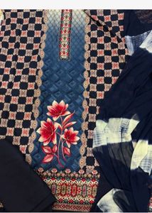 Beautiful Blue Floral Kurti / salwar suit Se