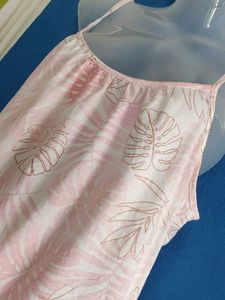 F&amp;F Soft Pink Leaf Print Nightgown