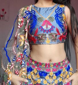Vibrant Embroidered Lehenga Choli Set