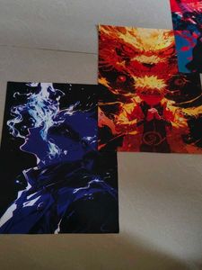 Anime posters - tanjiro, Naruto, gojo saturo,.