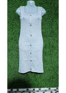 Grey Button-Down Dress