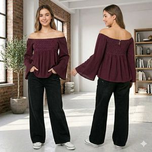 PRICE DROP🚨Chic Off-Shoulder Bell Sleeve Top