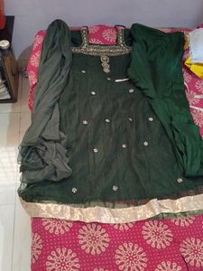 Emerald Green Embellished Dress