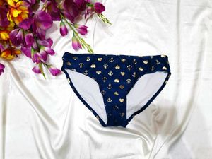 🇳🇿💫🎀Navy Blue Bikini Bottom with Gold Accents