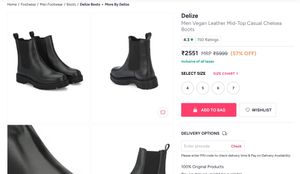 Delize Black Faux Leather Chelsea Boots