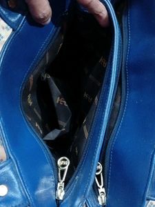 New Chic Blue leather Handbag