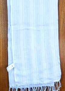 Lightweight Striped Scarf with Tassels