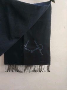 Hermes Blue Wool Scarf