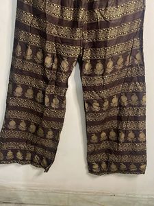 Elegant Brown Ethnic Palazzos