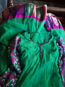 Green Embroidered Kurti