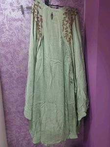 Elegant Mint Green Embellished Gown