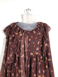 Brown Printed Dress(Women’s)