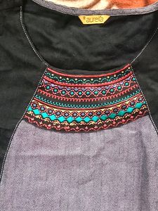 Aurelia Black Woolen Kurti