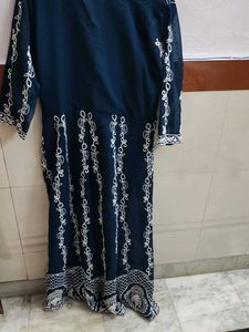 Beautiful Embroidered Teal Kurta