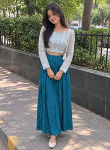 Beautiful Crop Top and Skirt Set